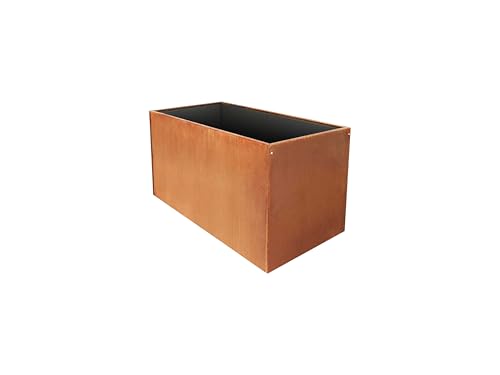 Extra Wide Corten Steel Planter Trough