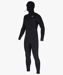 Billabong Mens 6/5mm Furnace Hooded Chest Zip Fullsuit Wetsuits Black 23 Medium