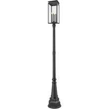 Z-Lite 5018PHBR-564P-BK Nova - 4 Light Outdoor Post Mount-109.5 Inch Tall and 14.25 Inch Wide