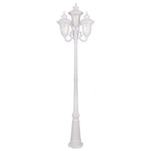 Livex Traditional Four Light Outdoor Post Mount Oxford Collection White