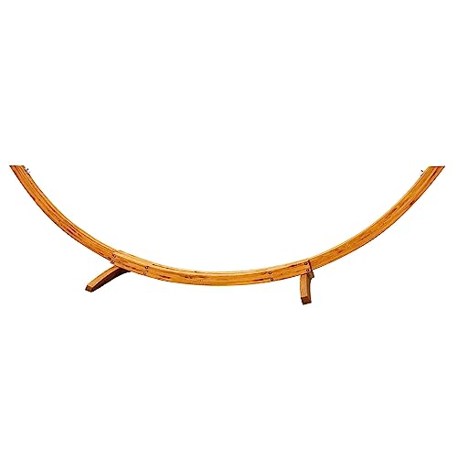 Hatteras Hammocks Canyon Brown Deluxe Roman Arc Cypress 15 ft. Hammock Stand, Southern Cypress Wood, Rust Resistant Hardware, Handcrafted in The Carolinas, 450 Pound Weight Capacity