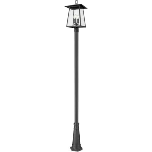 Z-Lite 5015PHBR-519P Rainer 4 Light 119" Tall Post Light - Black