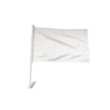 BANNER BUZZ MAKE IT VISIBLE Solid White Car Window Clip Flag Fade Resistant Vehicle for Patriotic, Sports Events, Parades - Premium - Double Side Printing (Pack of 50)
