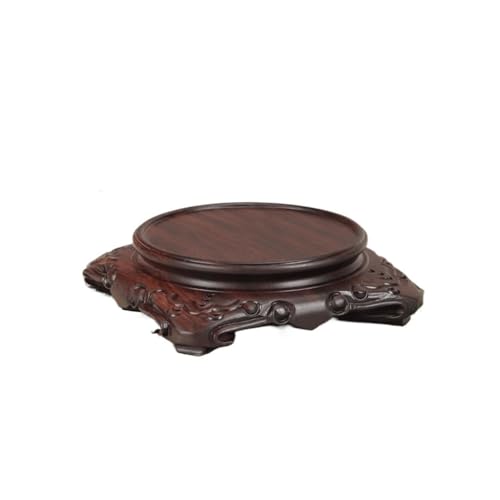 QUANGJN Pcs Plants Saucers Black Sandalwood Base Teapot Crafts Ornament Base Flower Pot Vase Base Plant Pot Saucers,