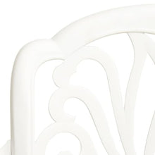 MNCVXAXG 5 Piece Bistro Set Cast Aluminum White