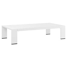 Modway Tahoe Aluminum Outdoor Patio Coffee Table in White