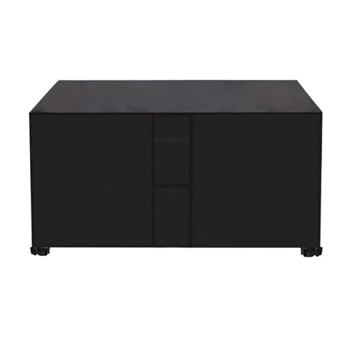 Outdoor Patio Furniture Cover 420D Oxford Cloth, Patio Bistro Cover Waterproof Windproof and Dustproof with Drawstring and Handles, with Air Vent and Windpr(Size:315*160*74cm/124*63*29in,Color:Black)