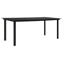 KTHLBRH Patio Table Outdoor Tables for Patio Living Room Tables Patio Dining Table Black 74.8"x35.4"x29.1" Steel and Glass