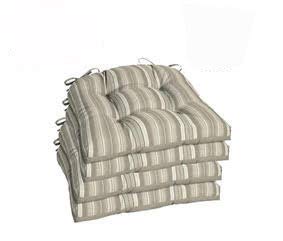 Comfort Classics Outdoor Patio Reversible Wicker Seat Cushion Set of 4 20x18x3.5
