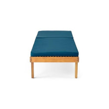 Noble House Nadine Outdoor Wood 3-Pc Chaise Lounge Set Blue