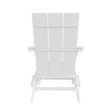 WestinTrends 8-Piece Modern Poly Folding Adirondack Chair Set White