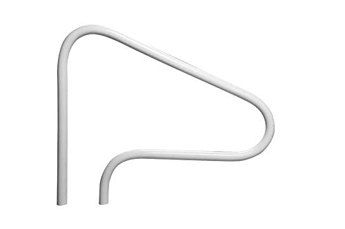 Rust Proof RTD-340 Gray 3-Bend Return-to-Deck Figure 4" Swimming Pool Handrail - 32" H x 40" W (Matching Color Escutcheons and Freight Included)