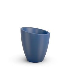 Mayne Modesto 30in Round Modern Planter, Neptune Blue