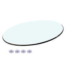 HDDNMLOH Tempered Glass Round Table Top for Outdoor Patio Dining Tables or Coffee Tables Transparent Black/Brown 40cm 80cm Rounded Edge