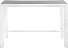 Meridian Furniture 380-T Nizuc Collection Modern | Contemporary Outdoor Patio Bar Table with Durable Aluminum Frame