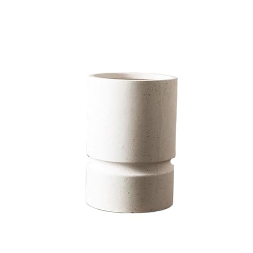thalo Planter Pots Round Flower Pot Modern Minimalist Style Ceramic Flower Pot Garden Courtyard Plant Flower Pot Plant Container Accessories(White,Large)