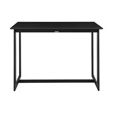 Armen Living Grand Modern Outdoor Patio Bar Table and Stools Set 5 Piece Black