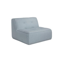 Moe's Home Collection Sunseeker Outdoor Slipper Chair, Low Lounge Profile, Polyester Upholstery, Quick-Dry Foam, Aluminum Frame, Light Blue