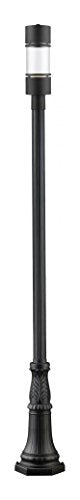 Z-Lite Black Luminata 1 Light LED Outdoor Post Light Black