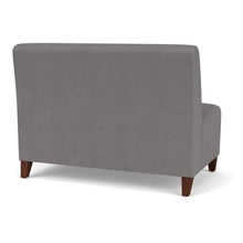 Lesro Siena Lounge Armless Loveseat Walnut Legs Castillo Gray