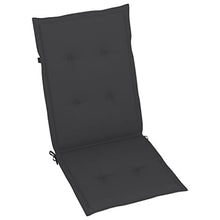 NLQMSU Garden Chair Set of 3 Grey Wash Solid Acacia Wood