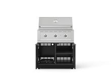 NewAge Products Classic Series 2PC Aluminum Black · Tempered Glass Door Modular Outdoor Kitchen Set with 33" Performance Grill NG - 24"D x 33"W x 48.5"H