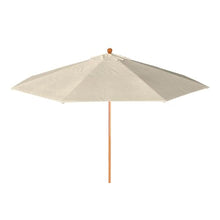 OROTLECT 11 Foot Teak Wood Commercial Patio Umbrella With Fiberglass Ribs Pulley Lift In Antique Beige Olefin