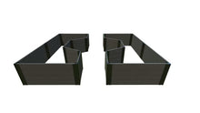 Frame It All Weathered Wood Walk-Through Hexagon Center Path Raised Garden Bed 8' x 10' x 22