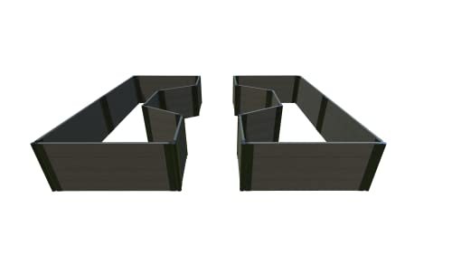 Frame It All Weathered Wood Walk-Through Hexagon Center Path Raised Garden Bed 8' x 10' x 22