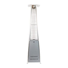 Merrick Lane Outdoor Patio Heater - Silver Pyramid Heater - 7.5 Feet Tall Portable Outdoor Heater