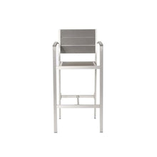 Pangea Home Breeze 44" Aluminum Outdoor Bar Stools in Gray (Set of 6)
