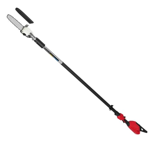 JINYUMT Telescoping Pole Saw, For Milwaukee 3013-20 M18 18V Cordless Telescoping Pole Saw (Size:8 x 8 x 95 in) - Bare Tool, Red,black