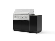 NewAge Products Classic Series 4PC Aluminum Black Modular Outdoor Kitchen Grill Island with 40" Performance Grill NG - 24"D x 56"W x 47.5"H
