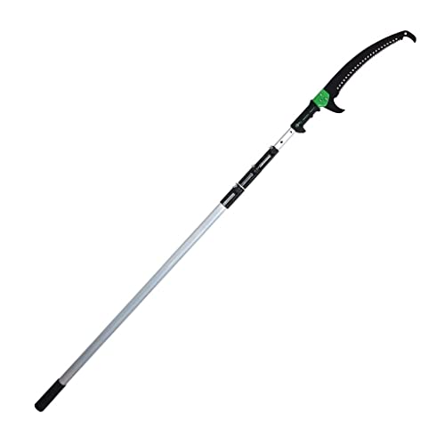 Telescopic Pole Saw 18 ft/5.5 m Pruning Saw with Curved Tree Saw Extendable Telescopic Rod Saw for Pruning and Trimming Branches Cutting Leaves Landscaping Fruit Tree Saw Gardening Tool