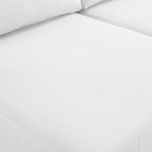 Outdoor Escape White Fabric Outdoor Patio Modular Sectional, Weather-Resistant Upholstery, Comfortable Back Height, Durable Frame
