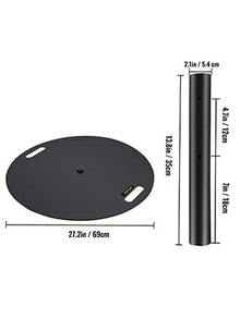 ngddf2haa Tools 1.5"-2" Umbrella Base Heavy Duty Steady Round/Square Umbrella Base Round Umbrella's Holder Stand Outdoor Black/Sliver (Color : 24inch Square) (27)