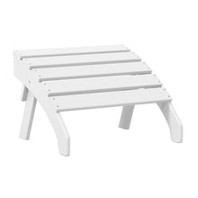 WestinTrends Dylan Outdoor Adirondack Chair with Ottoman and Side Table 5-Piece Set White