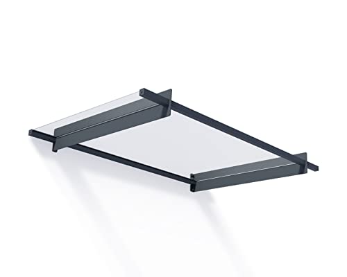 Palram - Canopia Nancy 1500 5' x 3' Door/Window Awning, Gray/Clear