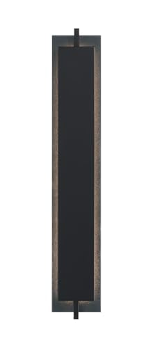 Eurofase Tribek LED Outdoor Wall Sconce – 32" Modern Black Exterior Wall Light for Porch & Patio, Wet-Rated, 216 Lumens, Dimmable