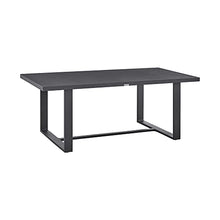 Armen Living Argiope Outdoor Patio 7-Piece Dining Table Set in Aluminum with Grey Cushions
