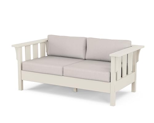 Martha Stewart by POLYWOOD® Acadia Deep Seating Loveseat in Sand/Dune Burlap