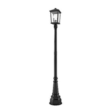 Z-Lite 568PHBR-533PM-BK 2 Light Outdoor Pier Mounted Fixture, Black