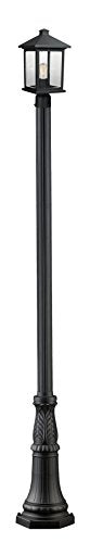 Z-Lite 531PHMR-518P-BK 1 Outdoor Post Light, Black