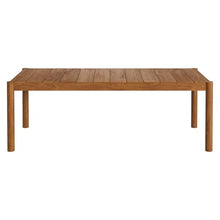 Modway Eleni 89-Inch Outdoor Teak Wood Dining Table in Natural – Rectangular Patio Dining Table with Slatted Top for Patios, Decks, Or Gardens