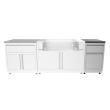 GRILLA Outdoor Kitchen Cabinet 19.5" with 2 Built-in Drawers, Stainless Steel, Modular, For Outdoor Grilling, Outdoor Kitchen, and Storage