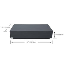 Elementi Colorado Concrete Coffee Table, Slate Black, 30 x 60 Inches