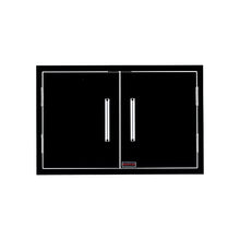 Whistler Stainless Steel Double Access Doors for Outdoor Kitchen Grill BBQ Island,33"× 22",Black