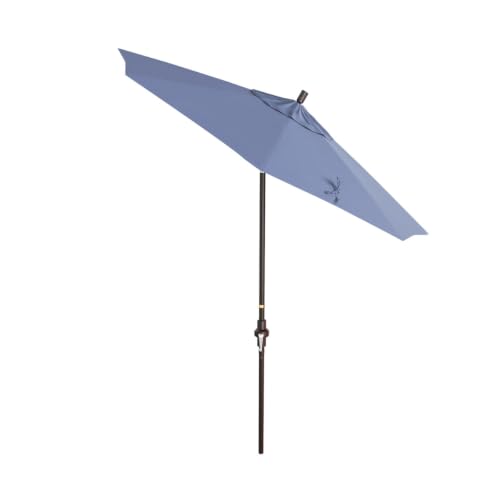 OROTLECT 7.5 Foot Bronze Aluminum Market Patio Umbrella Collar Tilt Crank Lift In Sunbrellacocoa Sunbrella