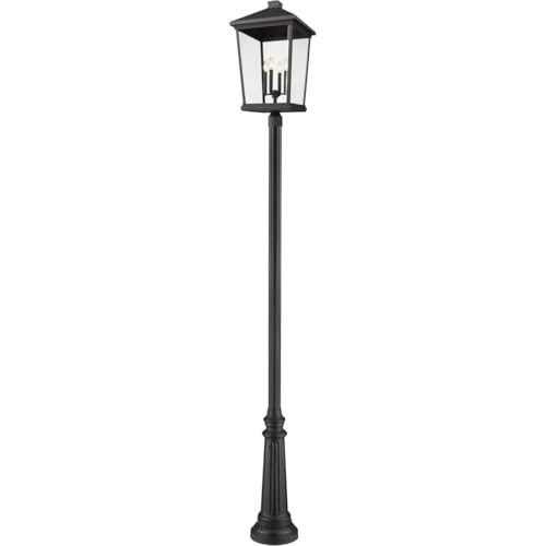 Z-Lite 4 Light Outdoor Post Mounted Fixture 568PHXXLR-511P-BK
