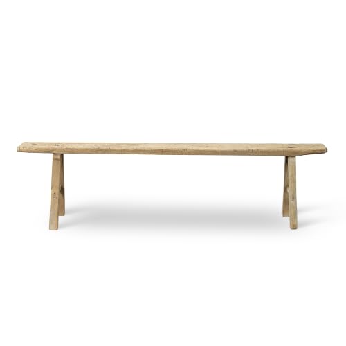 Artissance Vintage Reclaimed Wooden Noodle Bench, 6–7 ft Long, Handcrafted Rustic Solid Wood Bench, Perfect for Both Indoor and Outdoor, Bedroom, Patio, Entryways